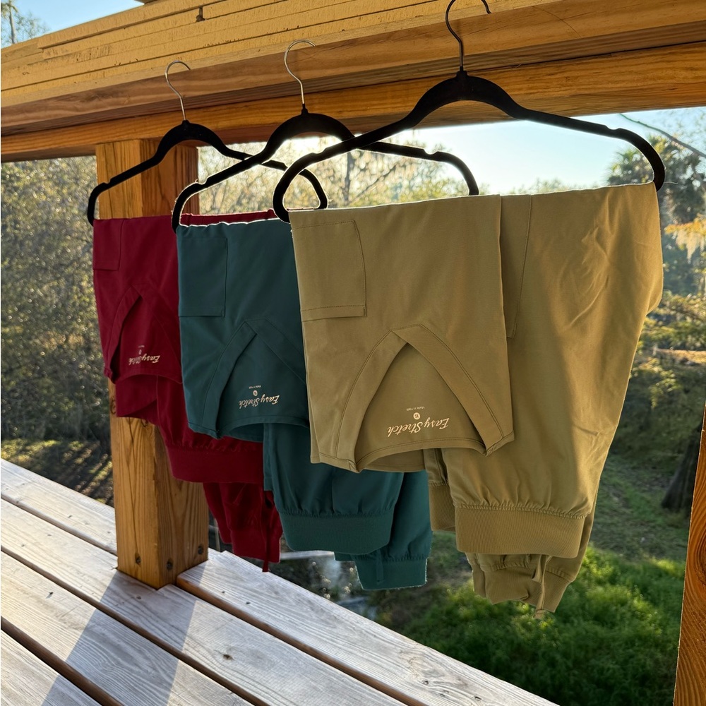 Engelbert Strauss Women's Sweatpants - Red, Teal, Tan